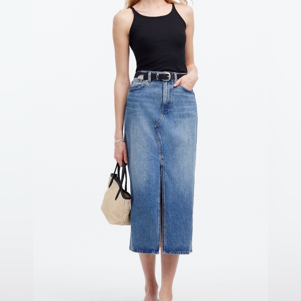 Madwell Rilee Denim Midi Skirt